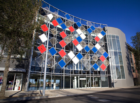 External View of the Glazing Shading Panels at Whitten Oval