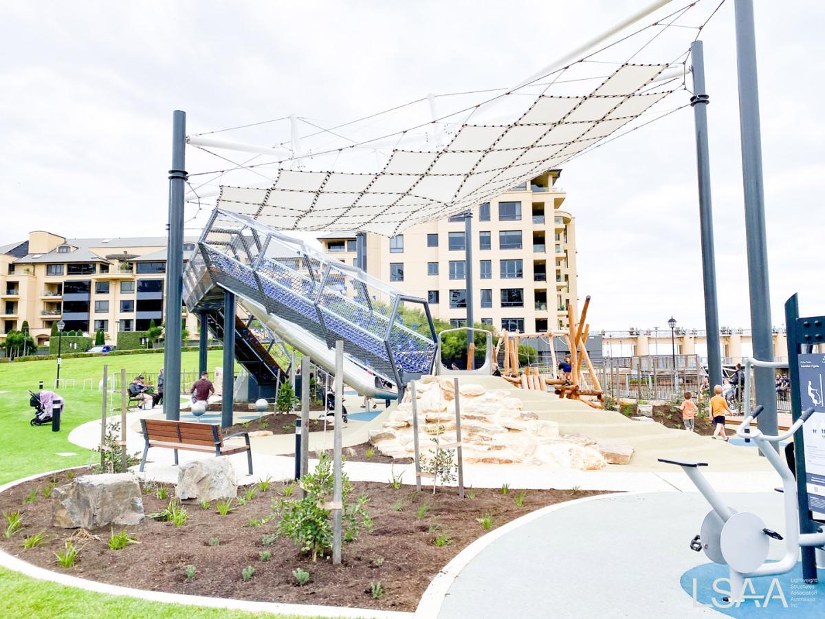 Fabric canopy over the playground (photo credit: Roxy Walsh; kidsinadelaide.com.au)